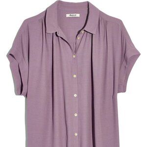Madewell Central Drapey Shirt in Lavender